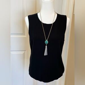 Charter Club silk-blend, black sweater shell